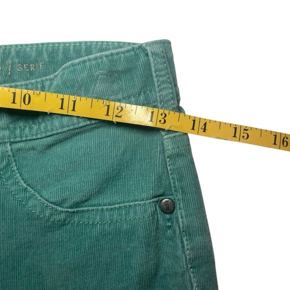 Pilcro And The Letterpress Serif Green Corduroy Ankle Pants Size 26 Casual - Picture 9 of 11